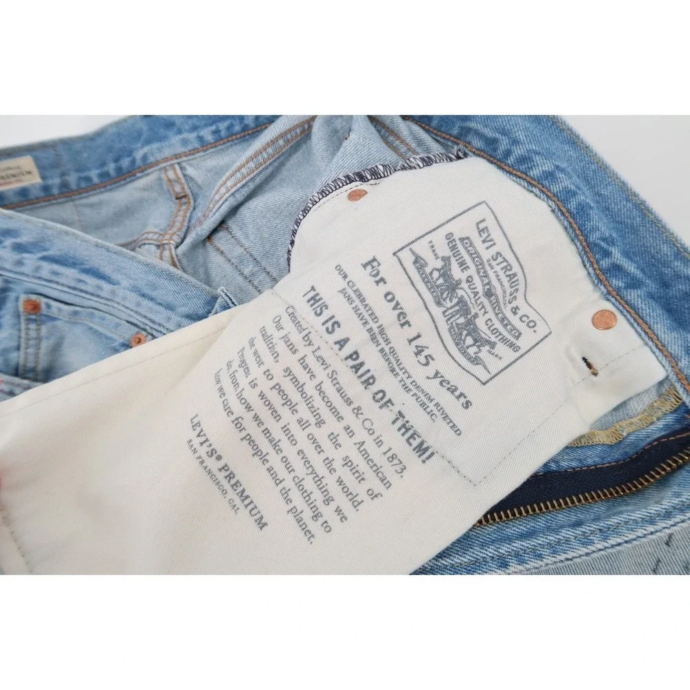 LEVI'S Premium Big E Lot‎ 551 Z Distressed Straight Fit Denim Jeans Mens 30x30
